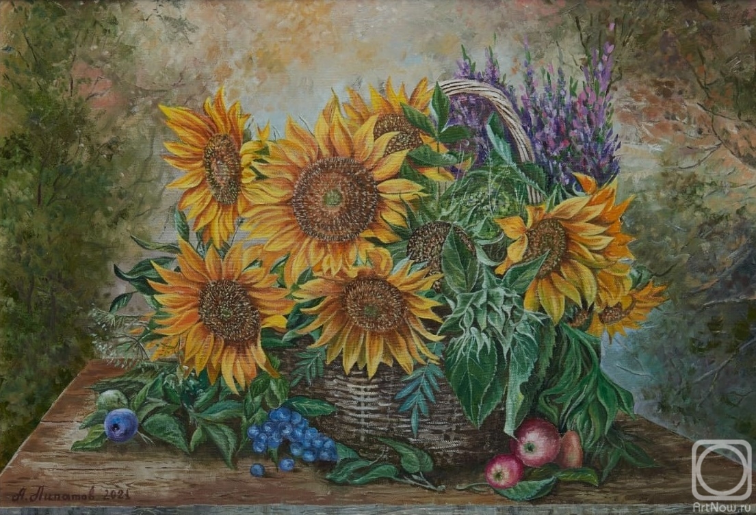 Lipatov Aleksandr. Still Life with Sunflowers