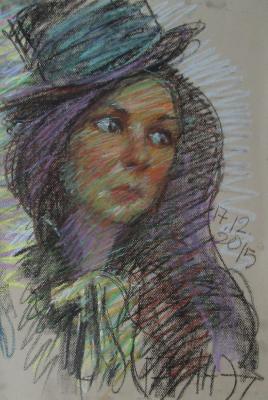 The girl in the hat. Dobrovolskaya Gayane