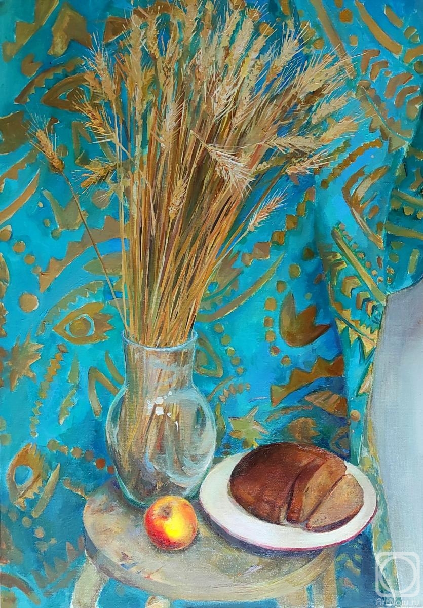 Petrova Anastasiya. Still life with hay