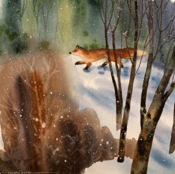 About a fox (Winter Hunting). Stoylik liudmila