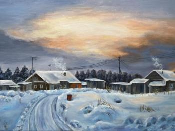 Winter morning in the village. Vagidullina Alsu