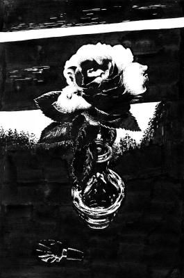 Rose in black. Abaimov Vladimir