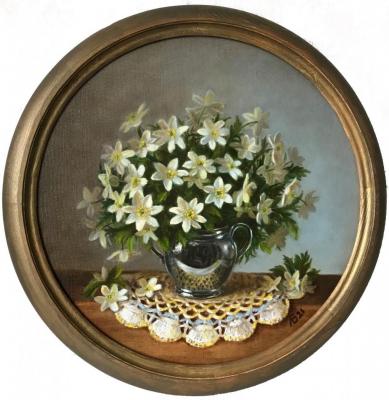 Still life with white flowers (In A Frame Of White Flowers). Bogutskaya Lyudmila