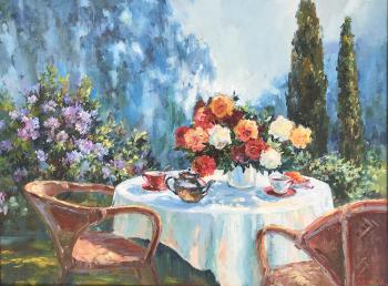 Tea party in the garden. Grosa Ludmila