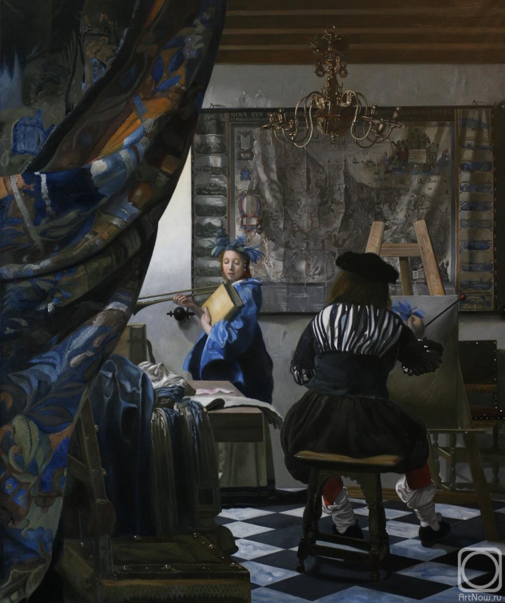 Soloviev Leonid. Copy of Vermeer's The Art of Painting