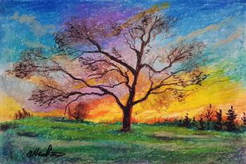 Tree on sunset. Movsisyan Tigran