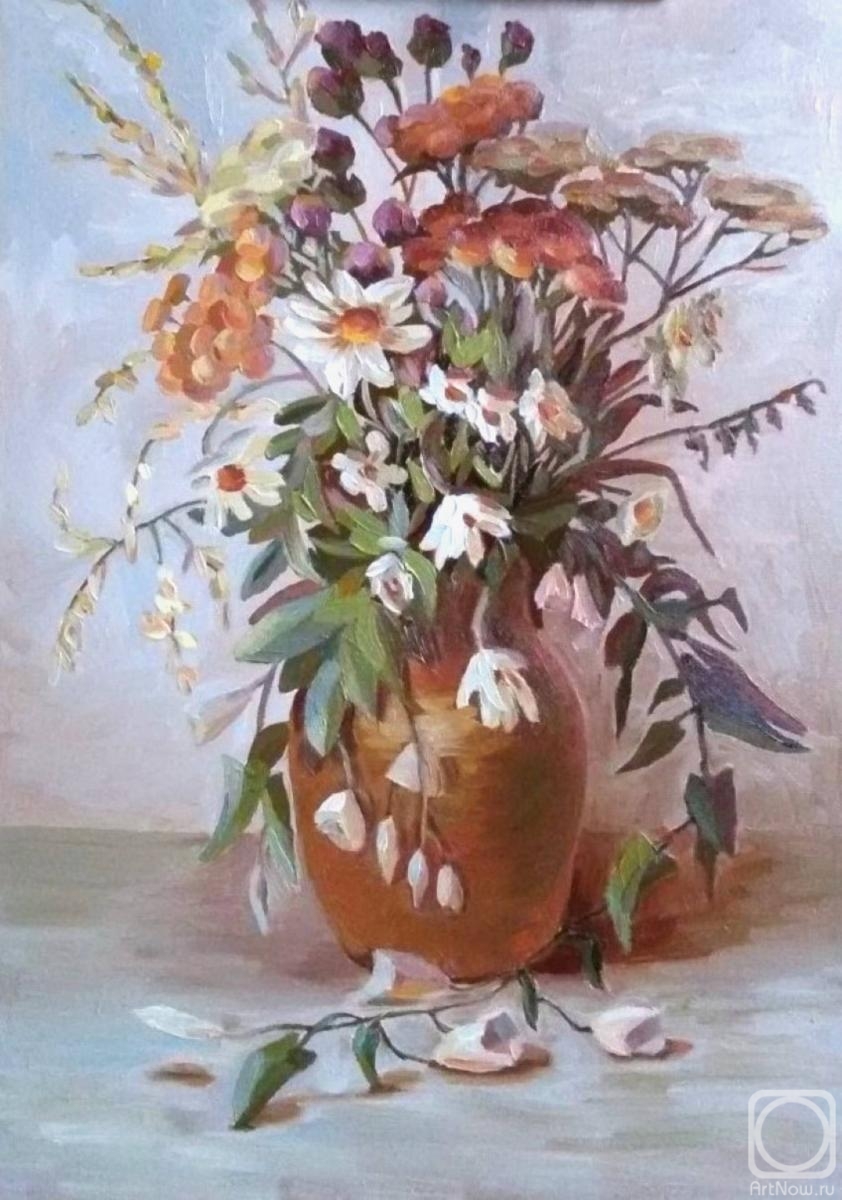 Scherilya Svetlana. Oil painting "Bouquet of field flowers"