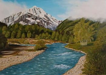 Mountain in the clouds