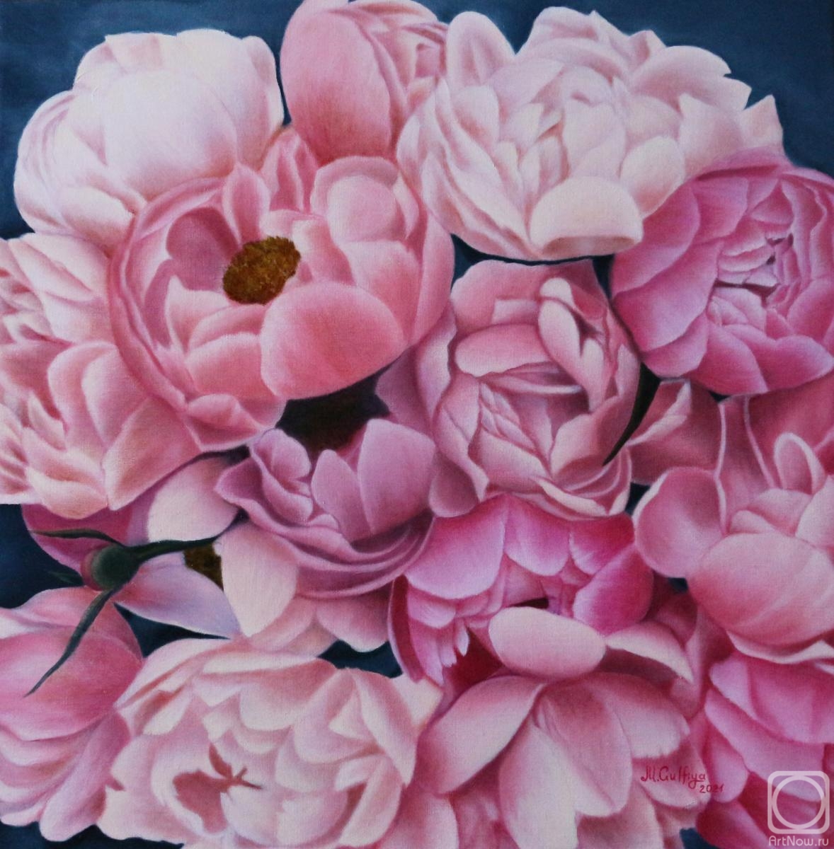 Mingazova Gulfiya. Delicate peonies