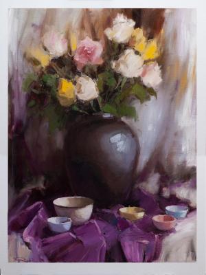 Flowers on violet. Pialas (). Burtsev Evgeny