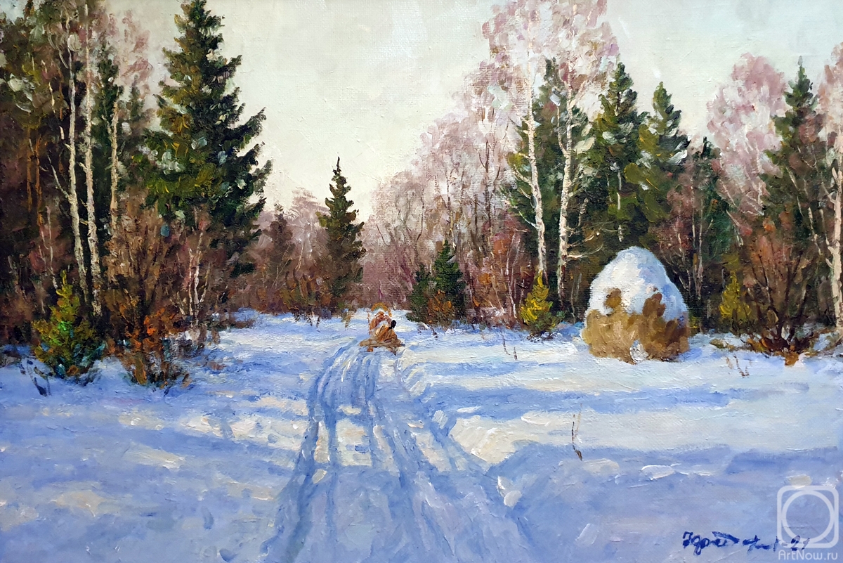 Fedorenkov Yury. Road in the winter forest