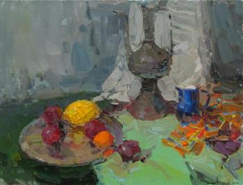 Still life with oriental jug (Fruit Study). Makarov Vitaly