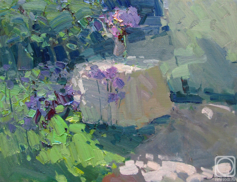 Makarov Vitaly. Blue shadows of a green garden