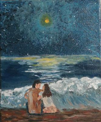 Midnight (Seascape In Acrylic). Galkina Mariya