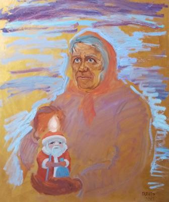 Grandmother (Candle Painting). Dobrovolskaya Gayane