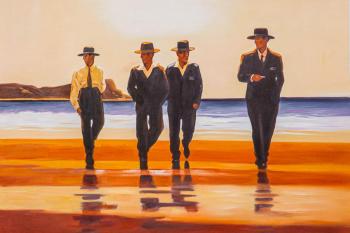 A copy of the picture of Jack Vettriano. Bill's Guys (Italians)
