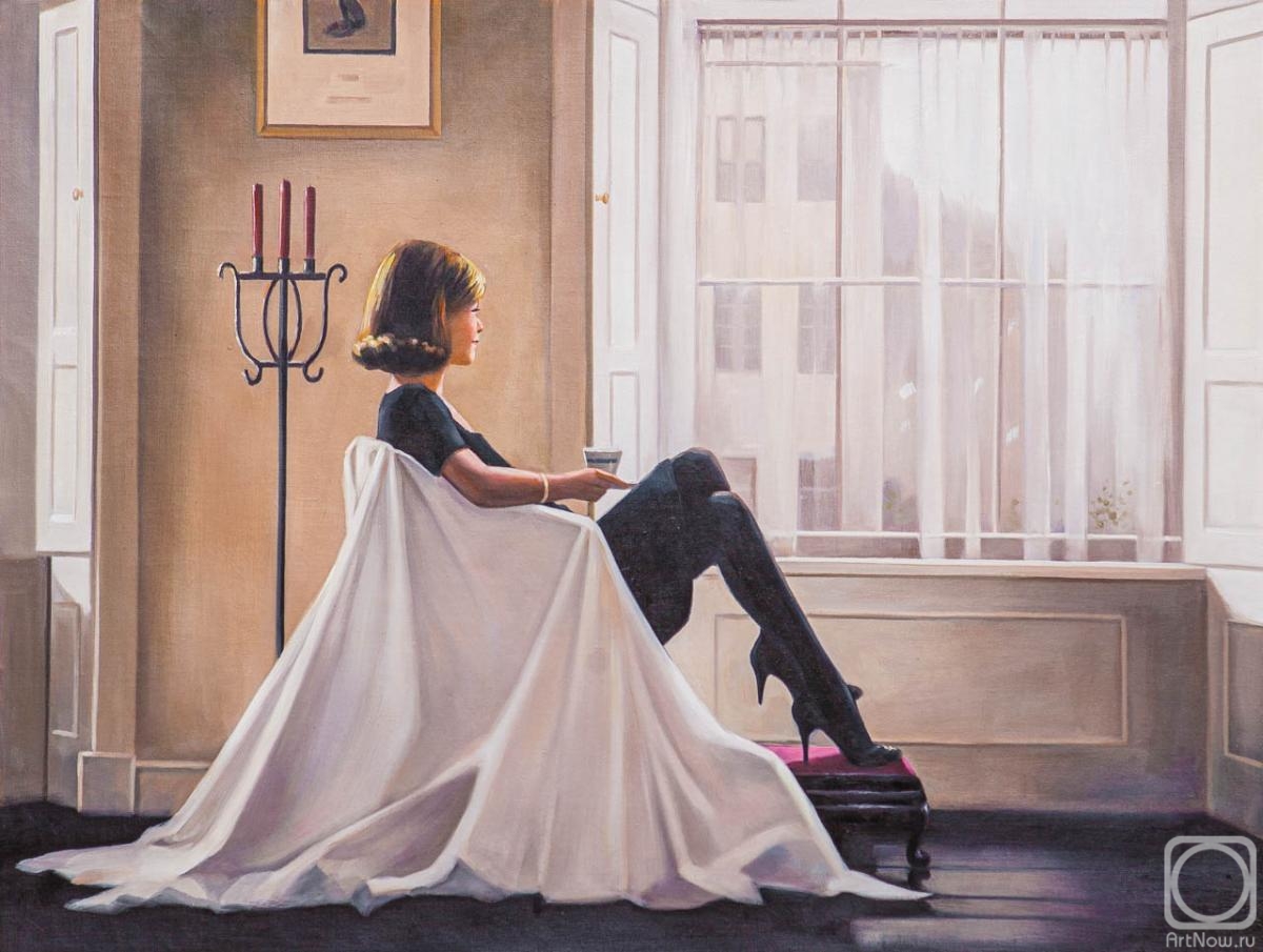 Kamskij Savelij. A copy of the picture of Jack Vettriano. In Thoughts of You