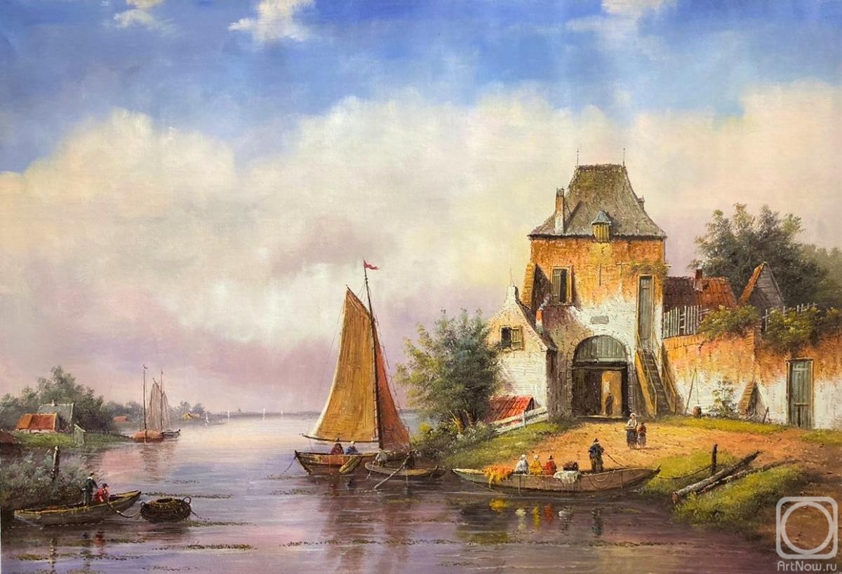 Romm Alexandr. Copy of the painting by Charles Henri Joseph Leikert. Coastal Landscape