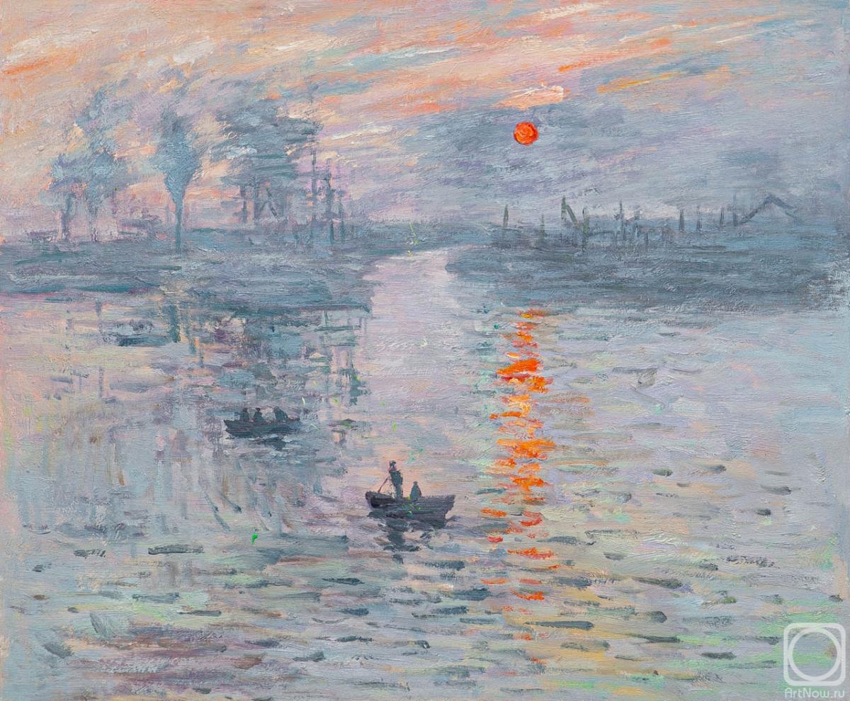 Kamskij Savelij. Impression. Sunrise, 1872, copy of the painting by Claude Monet