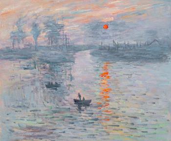 Impression. Sunrise, 1872, copy of the painting by Claude Monet. Kamskij Savelij
