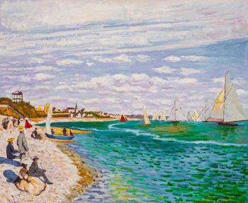 A copy of Claude Monet's painting. Regatta in Saint-Address. Kamskij Savelij
