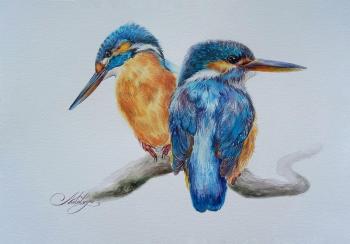 BRIGHT BIRDS (Watercolorpainting). Matyunina Olga