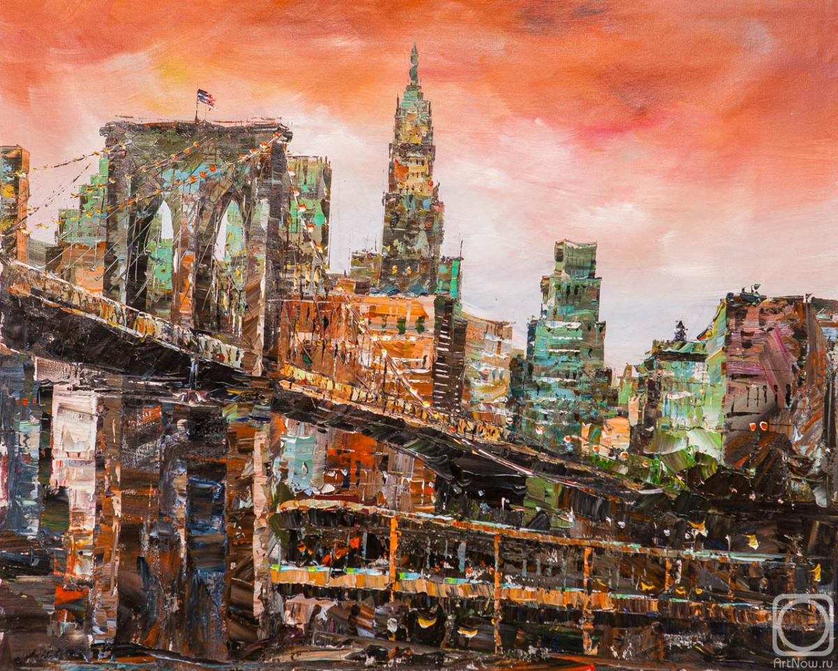 Rodries Jose. Brooklyn Bridge. Sunset