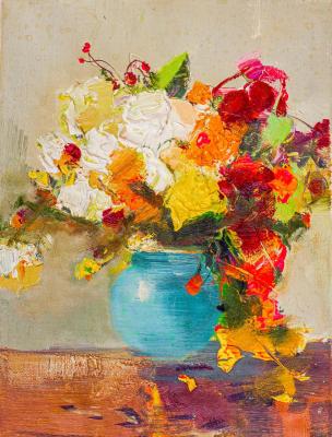 Still life with flowers and berries. Gomes Liya