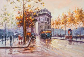 Dreams of Paris. Arc de Triomphe (Oil Painting Tram). Sharabarin Andrey