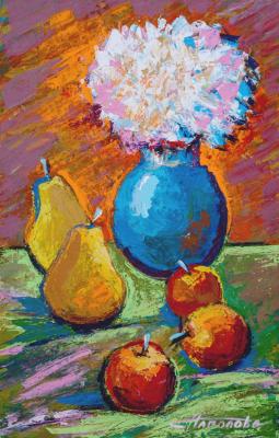 Still life with a blue vase. Napolova Natalia