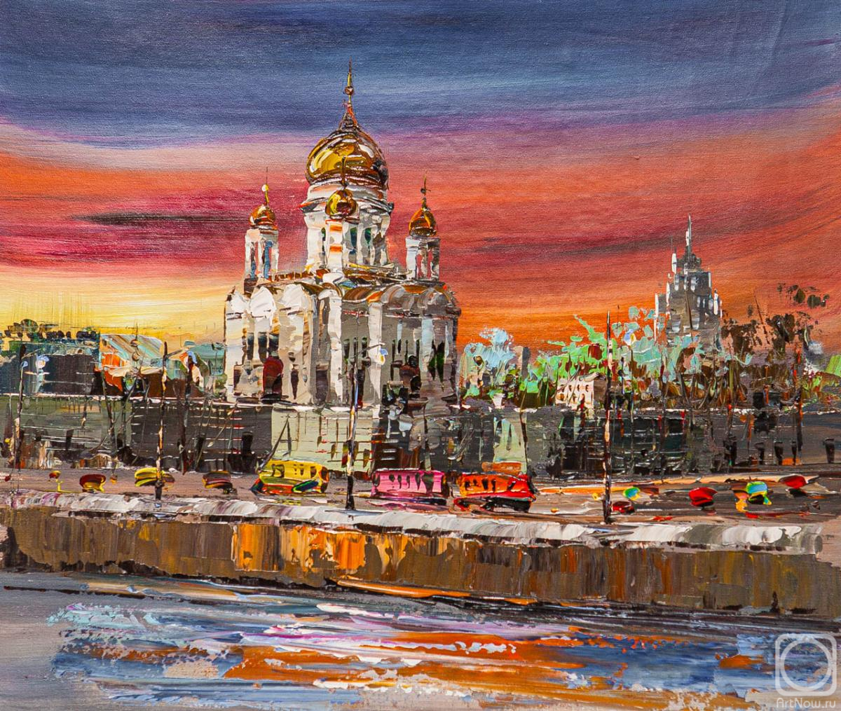 Rodries Jose. View of the Cathedral of Christ the Savior from the embankment
