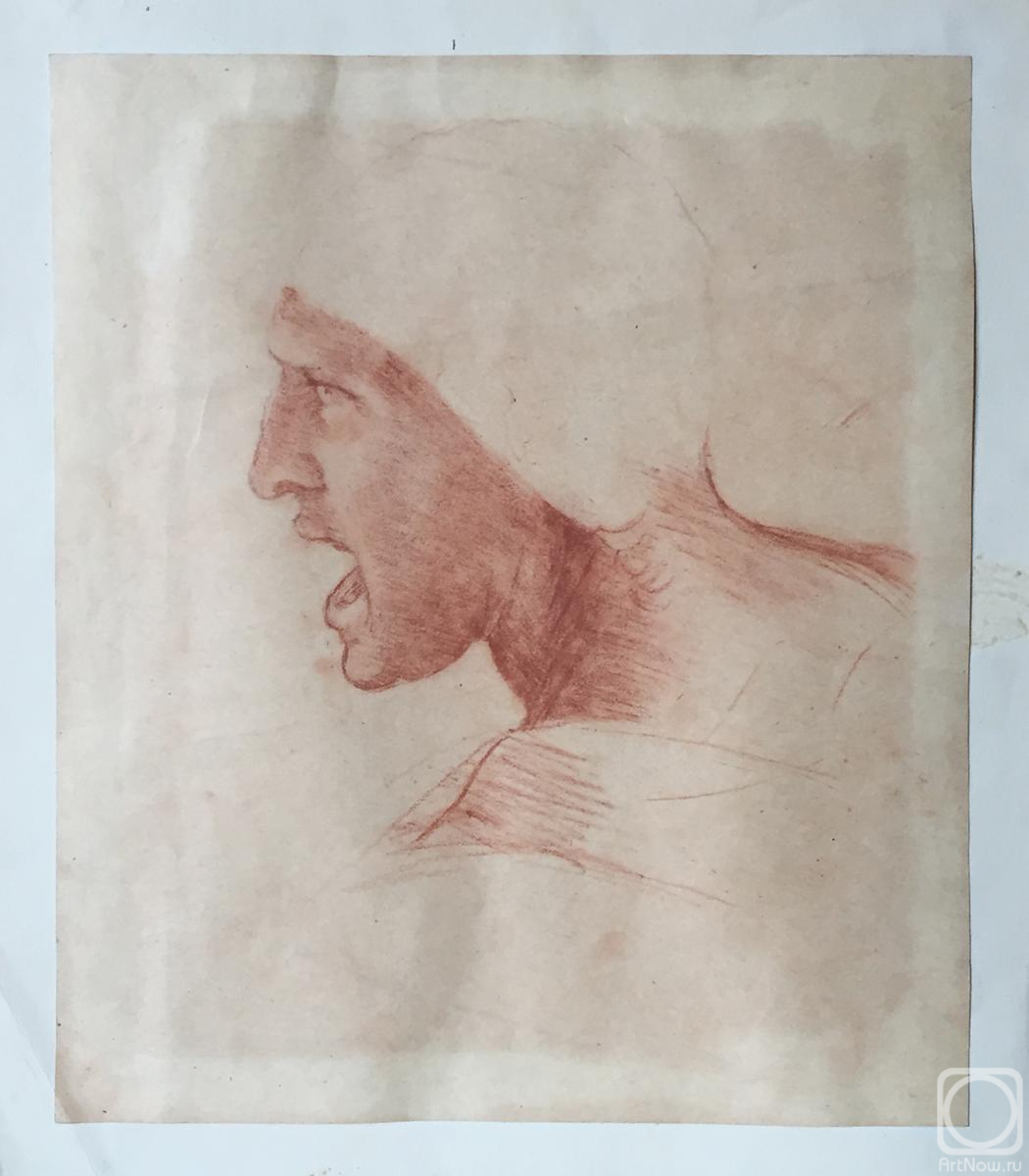 Napolova Natalia. Screaming Warrior (copy of leonardo da Vinci's drawing)