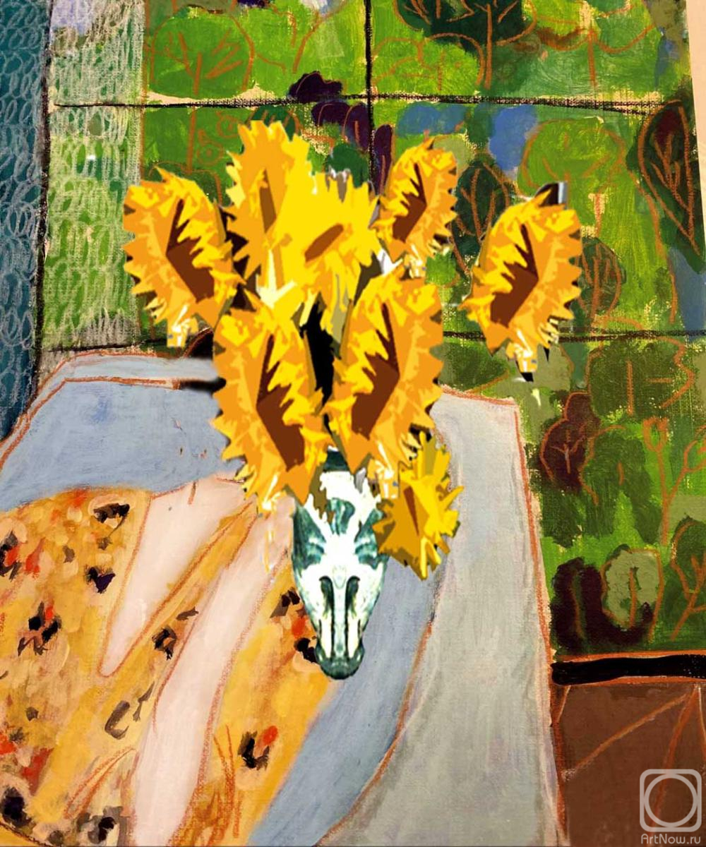 Farrachov Ildus. Sunflowers, on the veranda