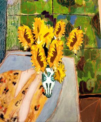 Sunflowers, on the veranda. Farrachov Ildus