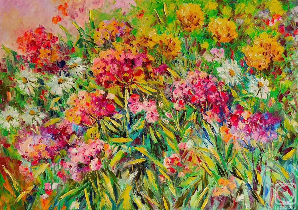 Kruglova Svetlana. Phlox and daisies