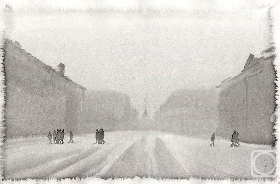 Eldeukov Oleg. Nevsky. No cars, under the snow