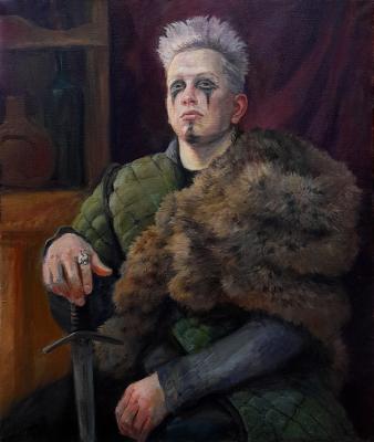 Portrait of a Young Man in a Viking Costume. Shumakova Elena