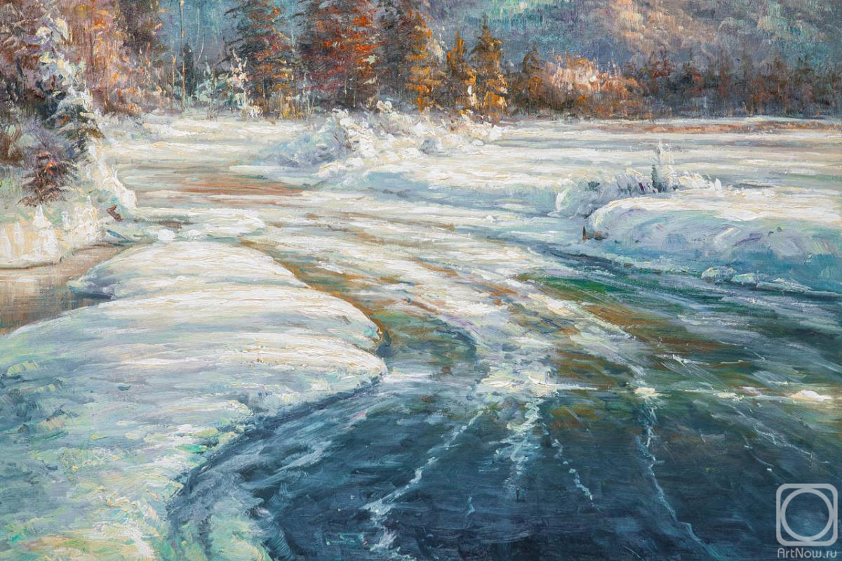 Vlodarchik Andjei. By the river in a snowy forest