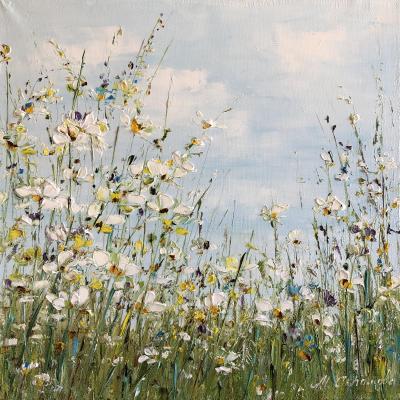 Summer field (Landscape With Daisies). Skromova Marina