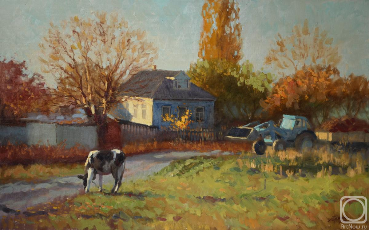 Bychenko Lyubov. Evening in the village
