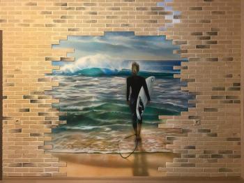Surfer (Airbrush Painting). Pariy Anna