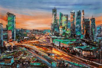 View of Moscow City at sunset. Rodries Jose
