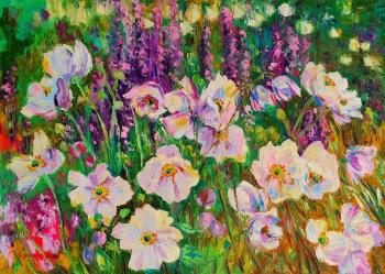 Anemones and lavender (Lavender Flowers). Kruglova Svetlana