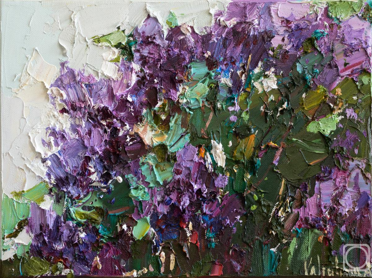 Valiulina Anastasiya. Lilacs - impasto painting