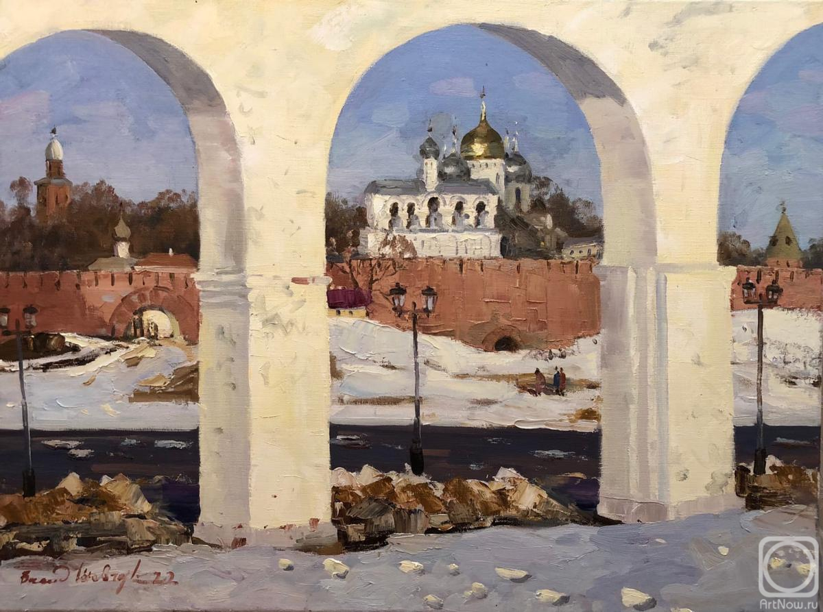 Shevchuk Vasiliy. Velikiy Novgorod. View from the trading side of the Kremlin