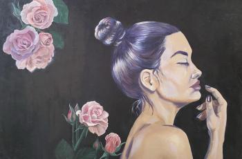 Girl with roses. Osipova Alina