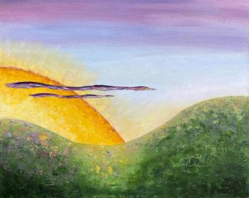 Meeting of the Sun and the Earth, fantasy landscape. Danilova Aleksandra