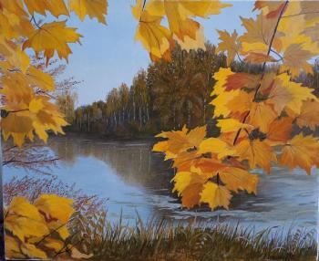 View of the river from under the maple tree. Andryushina Zinaida