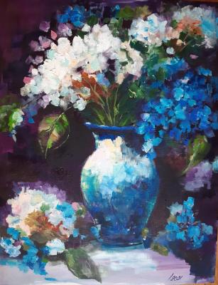Blue hydrangea