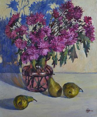 Chrysanthemums and pears (Painting With Pears). Norloguyanova Arina